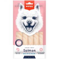Petisco para cao wanpy creamy salmao e frango 70g - Yantai