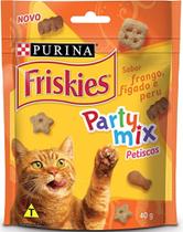 Petisco para Gato Adulto Friskies Party Mix Frango, peru e figado 40g - Purina Petisco para Gato Adulto Friskies Party Mix Frango, peru e figado 40g - Purina