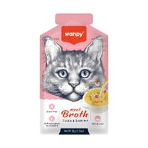 Petisco para gato wanpy sopa sabor atum e camarao 50g Petisco para gato wanpy sopa sabor atum e camarao 50g