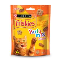Petisco para Gatos Adultos Friskies Party Mix Sabor Frango, Fígado e Peru 40g