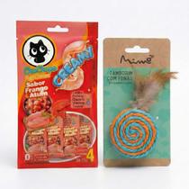 Petisco Para Gatos Cremoso ChuChups 4x15gr com brinquedo Petisco Para Gatos Cremoso ChuChups 4x15gr com brinquedo