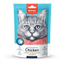 Petisco para gatos Wanpy Mini Corações de Frango e Peixe 80g