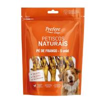 Petisco Prefere Natural Pé de Frango Desidratado para Cães com 5 Unidades