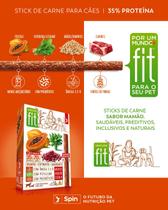 Petisco Saudável para Cães Spin Fit Mamão Espinafre Cártamo Stick 50g Ômega 3 e 6 Prebióticos Baixo Sódio Petisco Saudável para Cães Spin Fit Mamão Espinafre Cártamo Stick 50g Ômega 3 e 6 Prebióticos Baixo Sódio