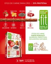 Petisco Saudável para Cães Spin Fit Morango Batata Doce Chia Stick 50g Ômega 3 e 6 Prebióticos Baixo Sódio Petisco Saudável para Cães Spin Fit Morango Batata Doce Chia Stick 50g Ômega 3 e 6 Prebióticos Baixo Sódio