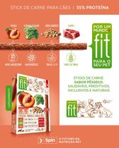 Petisco Saudável para Cães Spin Fit Pêssego Brócolis Grão de Bico Stick 50g Ômega 3 e 6 Prebióticos Baixo Sódio Petisco Saudável para Cães Spin Fit Pêssego Brócolis Grão de Bico Stick 50g Ômega 3 e 6 Prebióticos Baixo Sódio