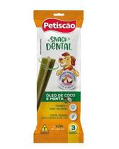 Petisco Snack Dental Óleo de Coco e Menta para Cães de Médio e Grande Porte 3 unidades - Petiscao