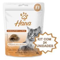 Petisco Snack Hana Gato Adulto Bola de Pelos 60g kit 24un Petisco Snack Hana Gato Adulto Bola de Pelos 60g kit 24un
