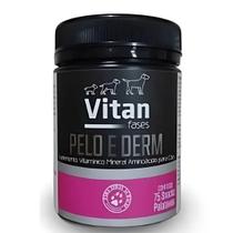 Petisco Vitan Pelo e Derm para Cães Reduz Queda de Pelos, Coceira e Alergias, Fortalece a Pelagem