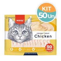 Petisco Wanpy Creamy Frango Gatos 50x14g