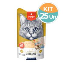 Petisco Wanpy Creamy Sortido Gatos 25x14g