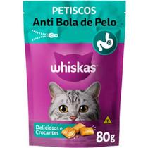 Petisco Whiskas Temptations Anti Bola de Pelo - Gatos Adultos 80g / opções de kit
