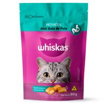 Petisco Whiskas Temptations Anti Bola de Pelo para Gatos Adultos 80g