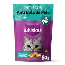Petisco Whiskas Temptations Anti Bola de Pelo Para Gatos Adultos 80g Petisco Whiskas Temptations Anti Bola de Pelo Para Gatos Adultos 80g