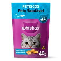 Petisco Whiskas Temptations Pelo Saudável Para Gatos Adultos 40g Petisco Whiskas Temptations Pelo Saudável Para Gatos Adultos 40g