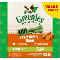 Petiscos dentários para cães Greenies Teenie Sweet Potato 1,06 kg (130)