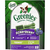 Petiscos Greenies ScaryBerry sabor blueberry, 170ml (22 unid.), Naturais para dentes de cachorro