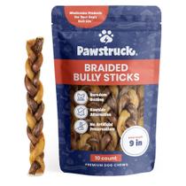 Petiscos Mastigáveis Pawstruck para Cães - Bastões Trançados Naturais de 9 Polegadas (10kg)