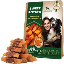 Petiscos Naturais de Batata-Doce para Cães - Sem Grãos, Orgânicos e Feitos nos EUA