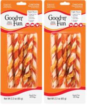 Petiscos para Cães GOOD 'N' FUN Sabor Tripa Torcidos Pacote com 20 Petiscos para Cães GOOD 'N' FUN Sabor Tripa Torcidos Pacote com 20