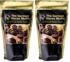 Petiscos para Cavalos Leather and Lights German Muffin Pacote de 454g Petiscos para Cavalos Leather and Lights German Muffin Pacote de 454g