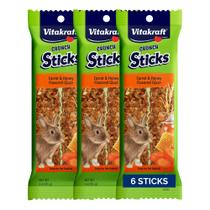 Petiscos para Coelhos Vitakraft Crunch Sticks Cenoura e Mel 6 unidades Petiscos para Coelhos Vitakraft Crunch Sticks Cenoura e Mel 6 unidades