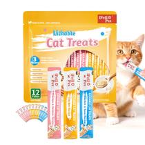 Petiscos para Gatos IFELLO PET de Frango de Verdade com Alta Umidade, 12 Tubos Petiscos para Gatos IFELLO PET de Frango de Verdade com Alta Umidade, 12 Tubos