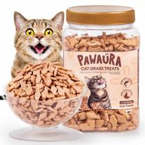 Petiscos para Gatos Pawaura Salmão e Grama para Gatos Controle de Bolas de Pelo 500 g Petiscos para Gatos Pawaura Salmão e Grama para Gatos Controle de Bolas de Pelo 500 g