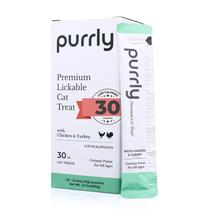 Petiscos para Gatos Purrly Lickable de Frango e Peru 30 unidades Petiscos para Gatos Purrly Lickable de Frango e Peru 30 unidades