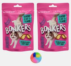 Petiscos para Gatos Sabor Frutos do Mar Crocantes e Macios 85 g, 2 Unidades Petiscos para Gatos Sabor Frutos do Mar Crocantes e Macios 85 g, 2 Unidades