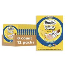 Petiscos para Gatos Temptations Colheres Lambíveis Frango e Salmão 96 unidades