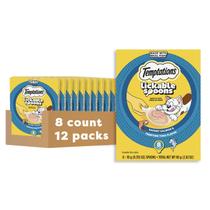 Petiscos para Gatos Temptations Colheres Lambíveis Salmão e Atum 96 unidades