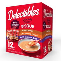 Petiscos Úmidos para Gatos Hartz Delectables Bisque - Sem Frutos do Mar (12 x 40g)