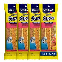 Petiscos Vitakraft Crunch Sticks para periquitos, 12 unidades