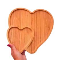Petisqueira 2 coracoes bambu 18,5x19,5