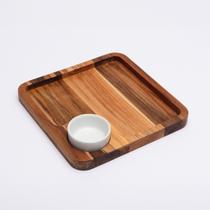 Petisqueira 22cm Madeira Teca Churrasco Aperitivo Monte Novo