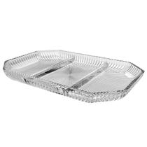 Petisqueira 3 divisórias Cameratta cristal ecológico 21,6x14,2x2cm Petisqueira 3 divisórias Cameratta cristal ecológico 21,6x14,2x2cm