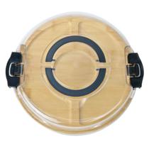 Petisqueira 5 Divisórias Bambu Com Travas e Alça 29 cm Petisqueira 5 Divisórias Bambu Com Travas e Alça 29 cm