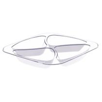 Petisqueira Acrílica Quadrada Com 4 Divisões Tasil