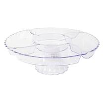 Petisqueira Acrílico Com Pé Tampa Petiscos Frutas Doces