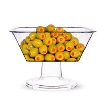 Petisqueira Acrílico Com Pedestal Servir Petiscos 12X17Cm