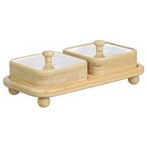 Petisqueira Bambu 2 Potes Servir Frios Aperitivos Doces Home Petisqueira Bambu 2 Potes Servir Frios Aperitivos Doces Home