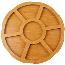 Petisqueira Bambu Redonda Queijos Pestiscos Aperitivos 07