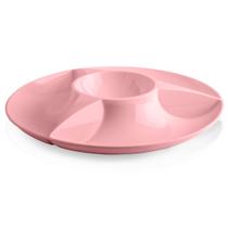 Petisqueira Bandeja Com 3 Divisões Para Servir Aperitivos Petiscos Frios Azeitona Grãos Ovos Molhos Cremes Luna