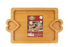 Petisqueira Bandeja Retangular coração Fibra Bambu 100% - 26197