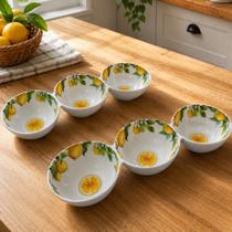 Petisqueira C/3 Bowls Siciliana Redonda Em Melamina Kit 2pçs
