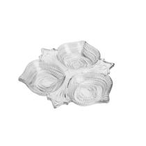 Petisqueira C/3 Divisórias de Cristal de Chumbo Vintage Lyor