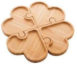 PETISQUEIRA C/4 DIVISORIAS DE BAMBU HEART QUEBRA-CABECA26x26x1,6 CM - Lyor