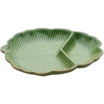 Petisqueira Cerâmica Banana Leaf Verde 25x16x4cm