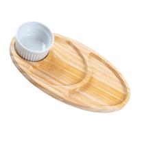 Petisqueira Chique em Madeira com Ramequim Porta Molho